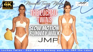 Hot 4K Slow Motion Bikini Runway - Luchau Twins, Dani & Niki - JMP the Label - Miami Swimweek 2022