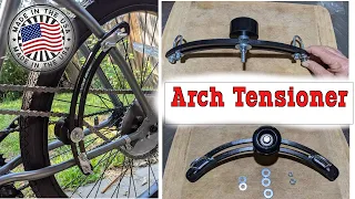 How To Solve Chain Tension Issues w/ A Skateboard Wheel Arch Tensioner On Your Motorized Bike