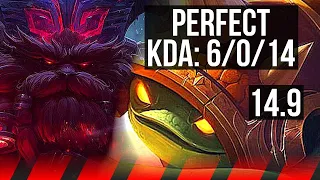 ORNN vs RAMMUS (TOP) | 6/0/14, Dominating | NA Grandmaster | 14.9