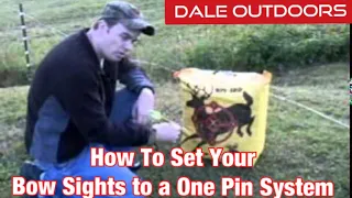 How to set your bow sights to a "ONE PIN SYSTEM"