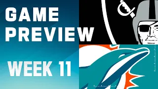 Las Vegas Raiders vs. Miami Dolphins | 2023 Week 11 Game Preview