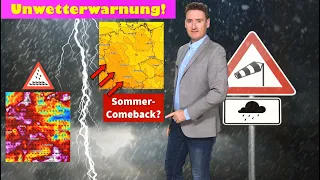 UNWETTER: Neuer Starkregen, schwere Gewitter! Sturmböen am Donnerstag! Sommer ab Mitte August?