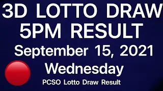 PCSO LOTTO Results | September 15 2021