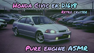 Honda Civic D16y8 SOHC VTEC pure raw engine ASMR