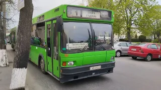 Поездка на автобусе МАЗ 105 №1 АВ 4933 + встретил свою легенду МАЗ 105 №10 АВ 8689