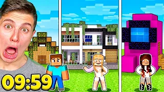 CHI COSTRUISCE la CASA MIGLIORE in 10 MINUTI VINCE 1000€!! Minecraft