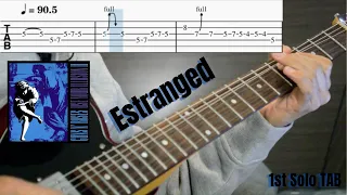 Estranged ‐ Guns N' Roses | 1st Guitar Solo + TAB