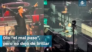 Luis Miguel hace "juangabrielazo" y sufre caída en pleno concierto