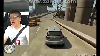 Guy Singing in Car Crashes GTA IV