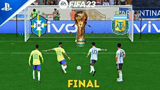 NEYMAR VS MESSI FIFA 23 BRAZIL VS ARGENTINA FIFA WORLD CUP FINAL PENALTY SHOOTOUT