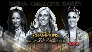 Sasha Banks Vs. Charlotte Vs. Bayley. WWE Clash of Champions 2016