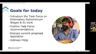 Lunch and Learn: The Task Force on Eliminating Subminimum Wages Recommendations and Report