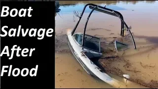 Boat Salvage After Flood