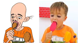 Niki pretend play selling Ice Cream Funny Drawing Meme| Vlad and Niki | Part-2