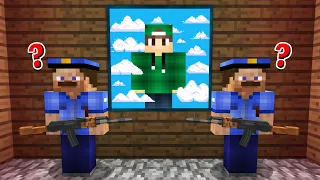 Я СПРЯТАЛСЯ В КАРТИНЕ ОТ ПОЛИЦИИ В МАЙНКРАФТ 100% ТРОЛЛИНГ ЛОВУШКА MINECRAFT РИКОЛИТ