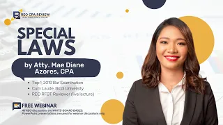 SPECIAL LAWS  by Atty. Mae Diane Azores, CPA