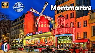 🇫🇷 Montmartre After Dark: A Spectacular Paris Evening Walking Tour You Can't Miss! France 4K-60fps