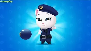 TALKING TOM SPLASH FORCE- New Character OFFICER ANGELA VS THE RACOONS  Gameplay #11