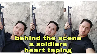 A soldiers heart taping.