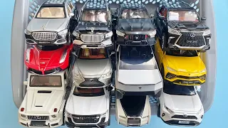 Box Full Of Diecast Cars - Maybach, Brabus, Lexus, Ferrari, Tesla, Lamborghini, Mercedes, Toyota