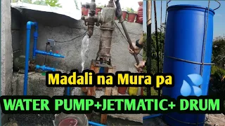 Easy Installation of Electric Water Pump and Jetmatic with Water storage/ Blue drum. Part 1.