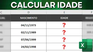 Como Calcular IDADE no Excel | Função DATADIF | Função secreta no Excel que ninguém conhece