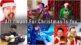 Who Played It Better: All I Want For Christmas Is You (Sax, Piano, Guitar, MrBeast, Chicken)