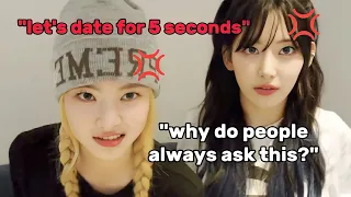 Eunchae and Sakura looks so done with fearnots keep asking this question