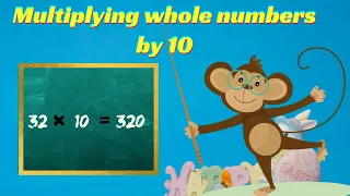 MATH TRICK | multiplying whole numbers by 10 | math for kids