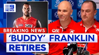 Sydney Swans announce retirement of Lance 'Buddy' Franklin | 9 News Australia