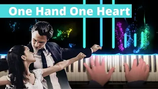 One Hand, One Heart - piano instrumental with lyrics - West Side Story, Leonard Bernstein