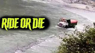 World Most Dangerous Bus Drivers Caught On Camera/Driving in River Brave Driver ever seen in History