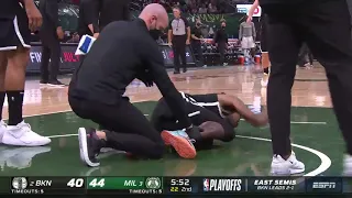 Kyrie Irving In Serious Pain After He Landed His Foot On Giannis Antetokounmpo