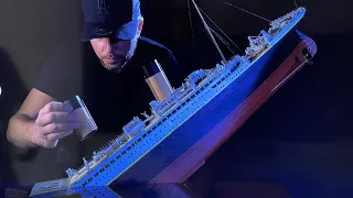 Build a large scale split Titanic model like the original used in James Cameron's movie