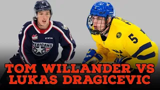 Comparing Tom Willander and Lukas Dragicevic (NHL 2023 draft top eligible prospects, highlights)