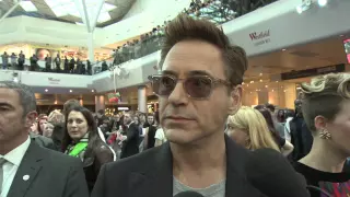 Marvel's Avengers: Age of Ultron: Robert Downey Jr. "Iron Man" Europe Premiere Interview| ScreenSlam