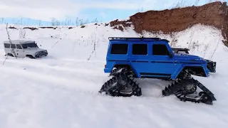 Гелик 6x6  Mercedes-Benz Traxxas Trx-6 G63 Amg 6x6 Против Trx-4 G500 4x4 На Гусеницах.