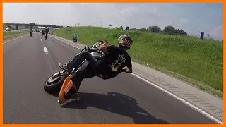 Motorcycle Accident Stunt Rider Crashes On Highway At Ride of the Century 2015
