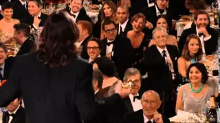 Christian Bale Wins Best Supporting Actor Motion Picture - Golden Globes 2011