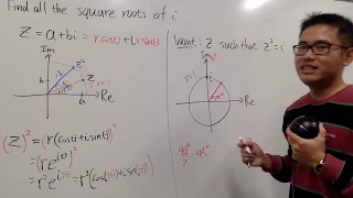 sqrt(i) in polar form