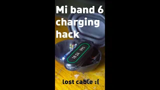 how to charge mi band 6 without it's charger #shorts