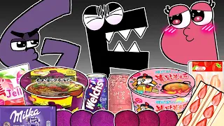 Convenience Store Purple Pink Food Alphabet Lore F vs GP | MUKBANG | Alphabetlore ANIMATION | ASMR