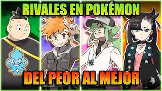 TODOS los RIVALES EN POKEMON del MÁS DEBIL al MÁS FUERTE