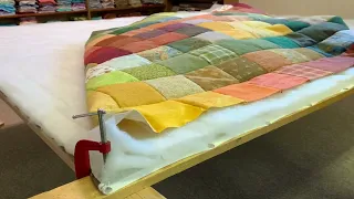 How to make a patchwork tied quilt