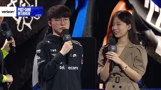 Fakers post-game interview after defeating EDG