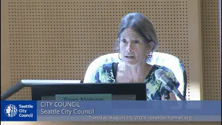 Seattle City Council 8/15/23