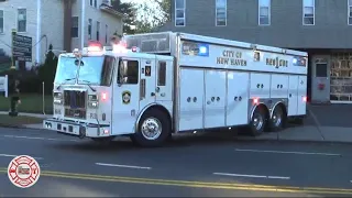 New Haven FD Rescue 1, SOC 1, E-11, E-10, E-6 (9A), Emergency 2 + NHPD & AMR 53 x2 responding HOT!