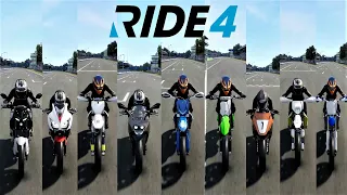 Top 9 Fastest 1 cylinder Bikes Ride 4 Top Speed Battle | Honda,Kawasaki,Supermoto,Yamaha Suzuki,KTM