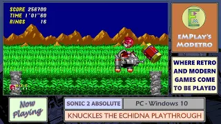 Sonic 2 Absolute - PC -  Knuckles (All Emeralds) - #6 - Aquatic Ruin Zone: Act 2