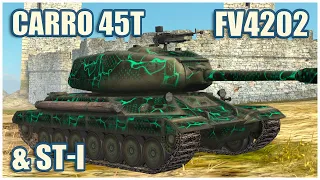 ST-I, FV4202 & Carro 45t • WoT Blitz Gameplay